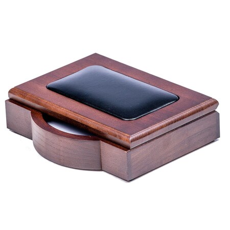 Dacasso Walnut & Leather Memo Holder AG-8409
